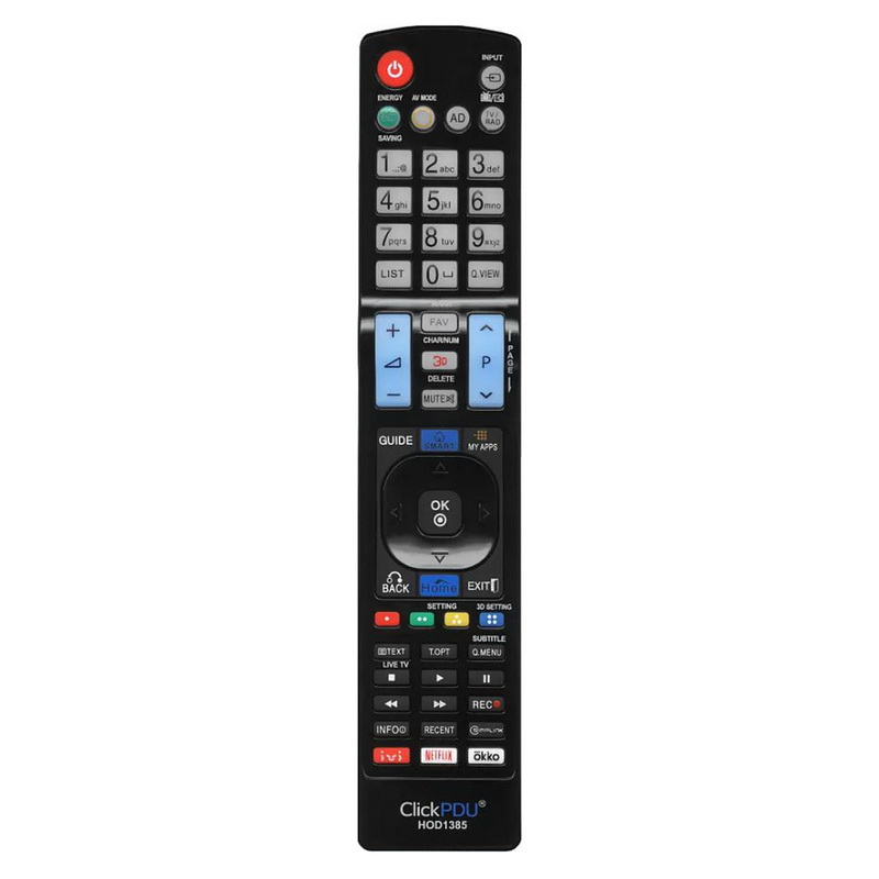 ПДУ для LG/GS RM-L930RU корпус AKB73756502 ivi, OKKO, NETFLIX, SMART, HOME LCDTV универсальный