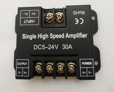 LED Усилитель, 2/12/24V, 360W, 1*30А, для диммеров, AMP-DIM-30A-BL (009151) SWG IP20; размеры: 85x62x20мм; 1-канал;