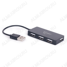 Разветвитель USB на 4 USB-порта UHB-U2P4-03 GEMBIRD USB 2.0; длина кабеля 0.15 м