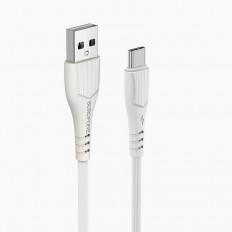 Кабель USB-Type-C, 1.0м, для зарядки и передачи данных, белый, (BX37) BOROFONE 2.4A, ПВХ (PVC), ...