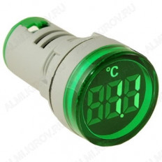 Термометр цифровой DMS-243 цвет свечения зеленый (круглый дисплей) RUICHI температура - 20...+199 °С; диаметр посадочного отверстия 22мм. Длина шнура датчика 0,95м
