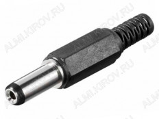 Разъем DJK-11A (100) Штекер на кабель, 5.5х2.1мм
