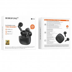 Наушники беспроводные TWS BW88 Deep rhyme, , вкладыши, черные BOROFONE