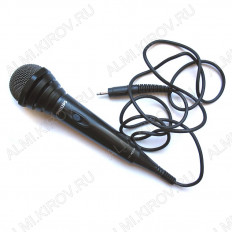Микрофон динамический SBC MD-110 черный PHILIPS 100-10000 Гц; кабель 3 м; разъем 3,5мм + переходник 6,35; 80дБ