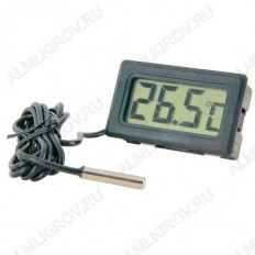 Термометр цифровой OT-HOM10 врезной ОРБИТА Измерение температуры от -50 до +110°С; выносной датчик 1.0м Питание от 1xG13(в комплекте демонстрационные)