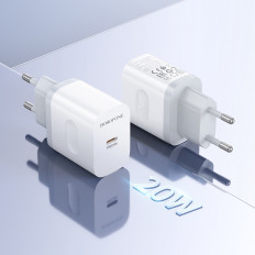 Сетевое зарядное устройство с выходом Type-C, PD20W, BA99A Breeze белый