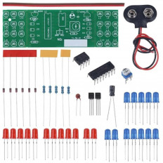 KIT Полицейский стробоскоп (на базе NE555+CD4017) No name Питание: 9...12VDC; на базе микросхем NE555+CD4017