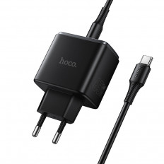 Сетевое зарядное устройство с выходом Type-C, 3.0А, 65W GaN, черный, C159A , каб. Type-C- Type-C