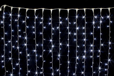 Гирлянда св. ул. "Занавес-ПВХ" 3.0х2.0м. белый, (w.03.6W.400.F+) Winner Light герметичный колпачок IP54, LED-400 белый провод