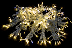 Гирлянда св. ул. "Занавес-ПВХ" 2х1.5м. теплый белый, (ww.03.6W.210.F+) Winner Light герметичный колпачок IP54, белый провод