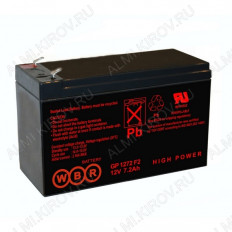 Аккумулятор 12V 7.2Ah GP 1272 F2 WBR свинцово-кислотный; 151*65*94+6