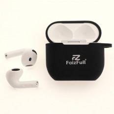 Наушники беспроводные TWS FaizFull-A.Pods 4, активное шумоподавление (ANC+ENC), вкладыши,бел./черн