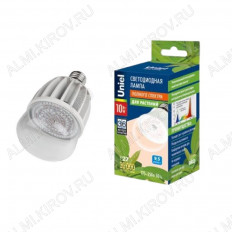 Лампа светодиодная (L417) фито. LED-A60-10W/SPFR/E27/CL PLP01WH Uniel