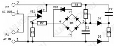 Регулятор мощности AC 5000Вт 220В RP139 (на симисторе) РадиоКит 220В; 25А