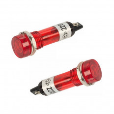 Лампа индикаторная 220V 10mm красный RWE-202 (N-804-R) 220VAC; d=10.2mm