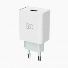 Сетевое зарядное устройство с выходом USB, 2A, белое, C56, QC3.0, 15W BC Uвх=100-240VAC; Uвых=DC5V/2.0A