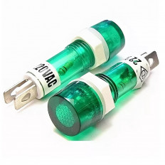 Лампа индикаторная 220V 10mm зеленый N-804-G 220VAC; d=10mm