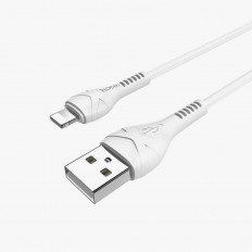 Кабель USB-Lightning, 1.0м, для зарядки и передачи данных, белый, (X37) HOCO 2.4A, ПВХ (PVC), ...
