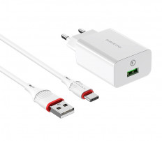 Сетевое зарядное устройство с выходом Type-C, PD20W, BA21A Pro Long journey,белый, аб. Type-C- Type-C