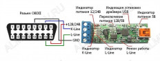 Радиоконструктор K-line адаптер USB BM9213M (универсальный адаптер K-L-линии) МастерКит Обновленная версия популярного адаптера для К и L линии для диагностики ЭБУ автомобиля BM9213.