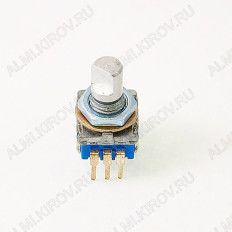 Энкодер а/м 5 pin с кнопкой (29) (R14) Вал 12 мм, металл, лыска