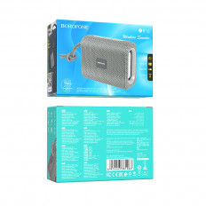 Колонка портативная BR18 Encourage, серая BOROFONE Выходная мощность 5Вт; Bluetooth, USB, micro SD, AUX; Встроенный АКБ 1200mAh;