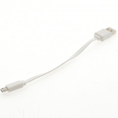 Кабель USB-microUSB 0.2м, для зарядки и передачи данных, плоский
