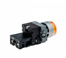 Кнопка с подсветкой, желтая, 24V AC/DC, 1NO, MTB2-BW3561 MEYERTEC