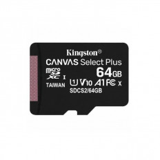 Карта MicroSDXC 64Gb (Class 10) Select Plus 100Mb/s Canvas A1 KINGSTON USB 2.0