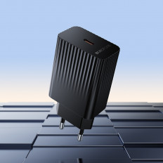 Сетевое зарядное устройство с выходом Type-C, 3.0А, черный, BAS75A Source, PD30W;