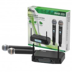 Микрофон динамический RWM-222 беспроводной (2шт. в компл) RITMIX 66—74, 87,5—92 МГц; дальность до 20м; 40-18000Гц; 600 Ом; 105 дб; 2 микрофона в ком