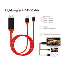 Переходник Lightning TO HDMI + USB A шт c кабелем 2.0м (6-731) для iPhone, iPad PREMIER Вход Lightning шт; выход HDMI шт; питание 5VDC от USB