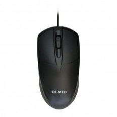 Мышь CM-02 Black (043970) OLMIO проводная; 1000dpi, 3 кнопки, колесо-кнопка, USB, кабель - 135см