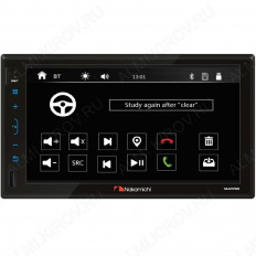 Автомагнитола NAM1700 (2DIN) с Bluetooth Nakamichi MP3; 4x50Вт, FM (87,5-108МГц), USB/microSD/AUX, DC12В, TFT дисплей, цветной 6.2" дисплей, ПДУ; вход для камеры заднего вида (RCA), интерфейс управлен