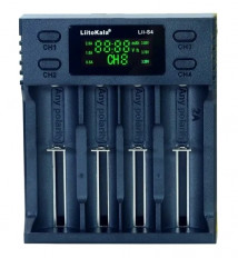 Зарядное устройство Lii-S4 LiitoKala 1.2 V для аккумуляторов АА/ААА/SC/C, 3.7 V для аккумуляторов 26650/22650/18650/17650/16340/14500/10500 питание через шнур microUSB