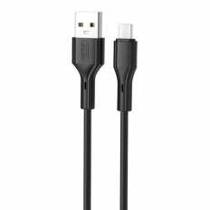 Кабель USB-Type-C, 1.0м, для зарядки и передачи данных, черный, NB230 Rock XO 2.4A, ПВХ (PVC), ...