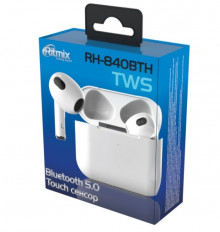 Наушники беспроводные TWS RH-840BTH, ,внутриканальные, белые