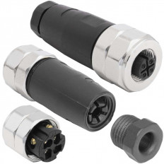 Разъем M12PG-4A 4pin гнездо на кабель (для датчиков)