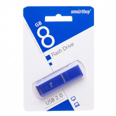 Карта Flash USB 8 Gb (Easy Blue) SMART BUY с колпачком; USB 2.0