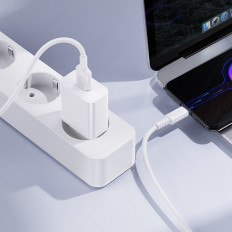 Сетевое зарядное устройство с выходом USB, 1.5А, белый, BA110A Lemi, с кабелем USB-microUSB;
