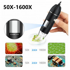 Микроскоп USB ОРБИТА 1-1600x (OT-INL91) ОРБИТА cенсор: HD 2Мп (CMOS); разрешение: 1080P, 720P; USB2.0/microUSB/Type-C; подключение к смартфону, планшету