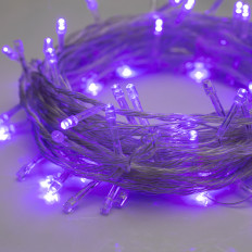 Гирлянда "Нить", 10м, Фиолетовый, 8 режимов, провод белый, 3556783 Luazon Lighting светодиодная; светодиоды -100шт., 220V, IP20