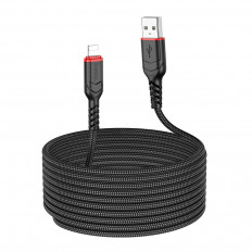 Кабель USB-Lightning, 3.0м, для зарядки и передачи данных, чёрный, X59