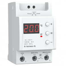 Терморегулятор Terneo RK DS Electronics на DIN рейку; -55...+125°С, 32A(7кВт), Применять при модернизации старого электрокотла для повышения экономичности и уровня комфорта.