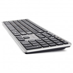 Клавиатура беспроводная KBW-3 Silver/Black GEMBIRD б/пр, клавиатура: питание ААА*2шт, размеры: 436*119*20мм