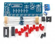 KIT Бегущий огонь - капля воды (на базе NE555+CD4017) No name Питание: 4...15VDC; на базе микросхем NE555+CD4017