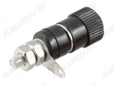 Разъем BANANA гнездо на панель черный (059)