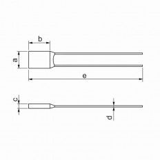 Термопредохранитель 130°С RH-01(TZ D-130) 3A 250V