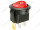 Сетевой выключатель RWB-214 ON-OFF красный круглый с фиксацией с подсветкой d=20.7mm; 6A/250V; 3 pin