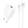 Сетевое зарядное устройство с выходом USB, 1.5А, белый, BA110A Lemi, с кабелем USB-microUSB;